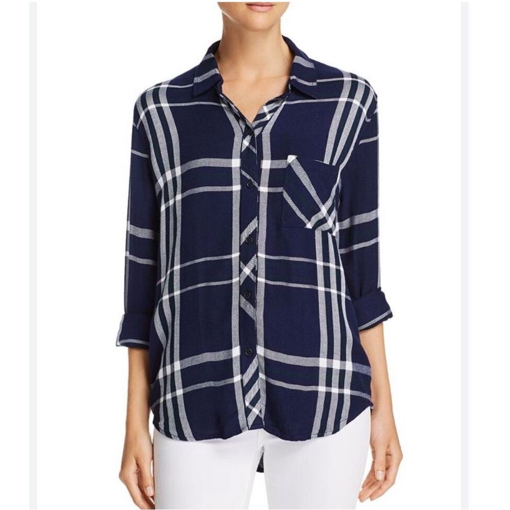 Rails Hunter Plaid Midnight Forest Shirt M
